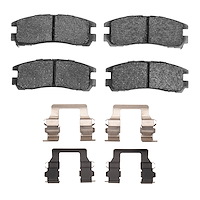 Semi-Metallic Brake Pads & Hardware Kit, 1988-1999 Fits Multiple Makes/Models, Position: Rear