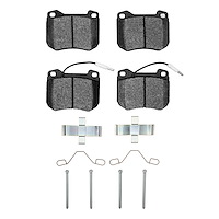 Semi-Metallic Brake Pads & Hardware Kit, 1977-1989 Peugeot, Position: Front