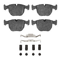 Semi-Metallic Brake Pads & Hardware Kit, 2000-2003 BMW, Position: Front