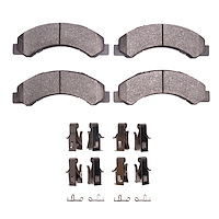 Semi-Metallic Brake Pads & Hardware Kit, Fits Select GM, Position: Front & Rear