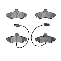 Semi-Metallic Brake Pads, 2000-2000 Ford/Lincoln/Mercury/Mazda, Position: Rear