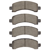 Semi-Metallic Brake Pads, 2002-2014 GM, Position: Rear