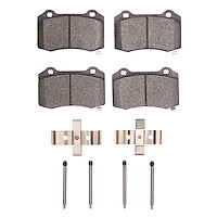 Semi-Metallic Brake Pads & Hardware Kit, Fits Select Fits Multiple Makes/Models, Position: Rear