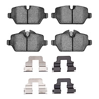 Semi-Metallic Brake Pads & Hardware Kit, 2005-2016 Fits Multiple Makes/Models, Position: Rear