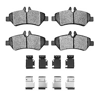 Semi-Metallic Brake Pads & Hardware Kit, 2006-2018 Fits Multiple Makes/Models, Position: Rear Right