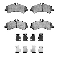 Semi-Metallic Brake Pads & Hardware Kit, 2006-2018 Fits Multiple Makes/Models, Position: Rear Right