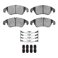 Semi-Metallic Brake Pads & Hardware Kit, 2009-2017 Audi/Porsche/Volkswagen, Position: Front