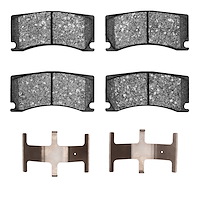 Semi-Metallic Brake Pads & Hardware Kit, 2008-2020 Fits Multiple Makes/Models, Position: Front & Rear