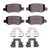 Semi-Metallic Brake Pads & Hardware Kit, 2001-2011 Mercedes-Benz, Position: Rear