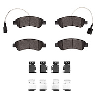 Semi-Metallic Brake Pads & Hardware Kit, 2014-2021 Mopar, Position: Rear