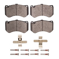 Semi-Metallic Brake Pads & Hardware Kit, 2010-2021 Mercedes-Benz, Position: Front