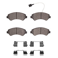 Semi-Metallic Brake Pads & Hardware Kit, Fits Select Mopar, Position: Front