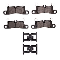 Semi-Metallic Brake Pads & Hardware Kit, 2012-2021 Audi/Porsche/Volkswagen, Position: Rear