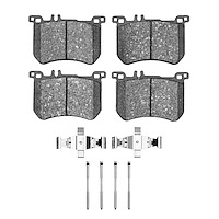 Semi-Metallic Brake Pads & Hardware Kit, 2013-2020 Mercedes-Benz, Position: Front