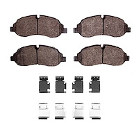 Semi-Metallic Brake Pads & Hardware Kit, Fits Select Ford/Lincoln/Mercury/Mazda, Position: Front