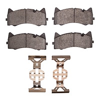 Semi-Metallic Brake Pads & Hardware Kit, 2015-2021 Mercedes-Benz, Position: Front