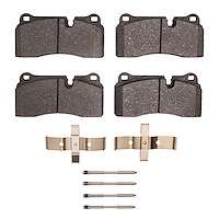 Semi-Metallic Brake Pads & Hardware Kit, 2015-2021 BMW, Position: Rear