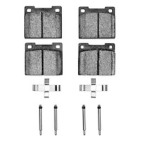 Optimum OE Brake Pads & Hardware Kit, 1968-1971 Volvo, Position: Rear
