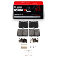 Optimum OE Brake Pads & Hardware Kit, 1974-1987 Fits Multiple Makes/Models, Position: Front