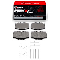 Optimum OE Brake Pads & Hardware Kit, 1976-1989 Lexus/Toyota/Scion, Position: Front
