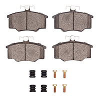 Optimum OE Brake Pads & Hardware Kit, 1982-1983 Audi/Porsche/Volkswagen, Position: Front