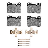 Optimum OE Brake Pads & Hardware Kit, 1987-1988 BMW, Position: Front