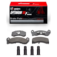Optimum OE Brake Pads & Hardware Kit, 1981-1994 Ford/Lincoln/Mercury/Mazda, Position: Front