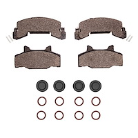 Optimum OE Brake Pads & Hardware Kit, 1983-1987 GM, Position: Front