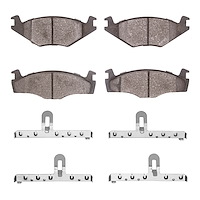 Optimum OE Brake Pads & Hardware Kit, 1984-1992 Audi/Porsche/Volkswagen, Position: Front