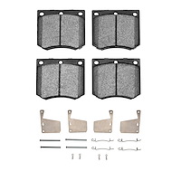 Optimum OE Brake Pads & Hardware Kit, 1970-1977 Ford/Lincoln/Mercury/Mazda, Position: Front