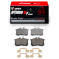 Optimum OE Brake Pads & Hardware Kit, 2004-2005 Audi/Porsche/Volkswagen, Position: Rear
