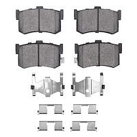 Optimum OE Brake Pads & Hardware Kit, 1986-1988 Acura/Honda, Position: Rear