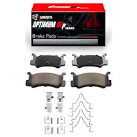 Optimum OE Brake Pads & Hardware Kit, 1987-1995 Ford/Lincoln/Mercury/Mazda, Position: Rear