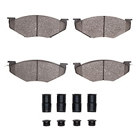Optimum OE Brake Pads & Hardware Kit, 1987-1988 Mopar, Position: Front
