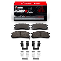 Optimum OE Brake Pads & Hardware Kit, 1992-2012 Fits Multiple Makes/Models, Position: Rear