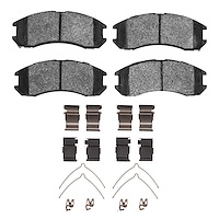 Optimum OE Brake Pads & Hardware Kit, 1988-1992 Ford/Lincoln/Mercury/Mazda, Position: Front
