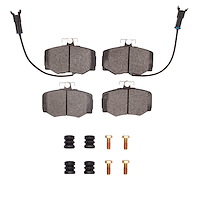 Optimum OE Brake Pads & Hardware Kit, 1987-1989 Jaguar, Position: Front