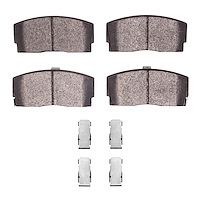Optimum OE Brake Pads & Hardware Kit, 1988-1992 GM, Position: Front