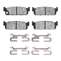 Optimum OE Brake Pads & Hardware Kit, 1990-1993 Infiniti/Nissan, Position: Rear