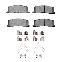 Optimum OE Brake Pads & Hardware Kit, 1991-1997 Lexus/Toyota/Scion, Position: Rear