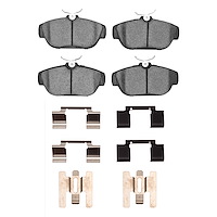 Optimum OE Brake Pads & Hardware Kit, 1991-1998 Volvo, Position: Front
