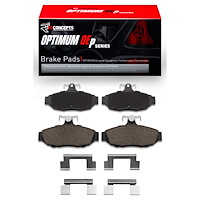 Optimum OE Brake Pads & Hardware Kit, 1986-1993 Ford/Lincoln/Mercury/Mazda, Position: Rear