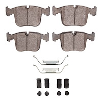 Optimum OE Brake Pads & Hardware Kit, 1991-1995 BMW, Position: Front
