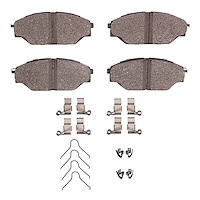 Optimum OE Brake Pads & Hardware Kit, 1993-1998 Lexus/Toyota/Scion, Position: Front