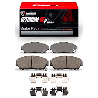 Optimum OE Brake Pads & Hardware Kit, 1993-2001 Acura/Honda, Position: Front