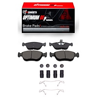 Optimum OE Brake Pads & Hardware Kit, 1993-2000 Volvo, Position: Front