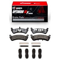 Optimum OE Brake Pads & Hardware Kit, 1995-2002 Ford/Lincoln/Mercury/Mazda, Position: Rear