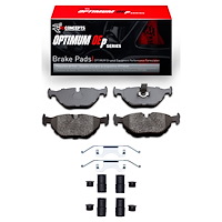 Optimum OE Brake Pads & Hardware Kit, 1996-2003 BMW, Position: Rear
