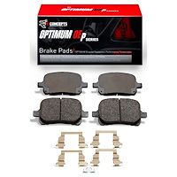 Optimum OE Brake Pads & Hardware Kit, 1997-2004 Lexus/Toyota/Scion, Position: Front