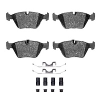 Optimum OE Brake Pads & Hardware Kit, 1996-2003 BMW, Position: Front